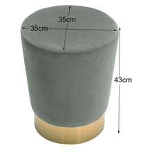 Load image into Gallery viewer, Velvet Round Seat Pouffe Dressing Table Stool