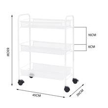 Load image into Gallery viewer, Net 3-Tiers Storage Cart White