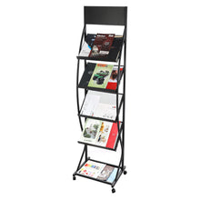 Load image into Gallery viewer, Magazine File Rack Movable Storage Shelf