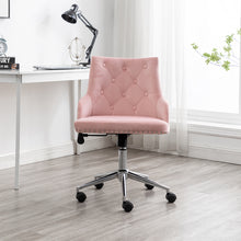 Load image into Gallery viewer, Velvet Adjustable Height Comfy Padded Swivel Office Chair Mid Back