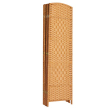 Load image into Gallery viewer, 6 Panel Floor Standing Room Divider Folding Screen Natural