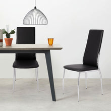 Load image into Gallery viewer, PU Metal Dining Chairs Black