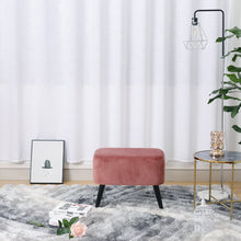 Load image into Gallery viewer, Modern Foot Stool Velvet Ottoman Pink / Grey