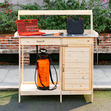 Load image into Gallery viewer, Wooden Garden Potting Bench