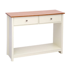 Load image into Gallery viewer, Wooden Console Table Hall End Side Table with 2 Drawers 1 Shelf