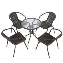Load image into Gallery viewer, Outdoor Metal Coffee Dining Set, Brown
