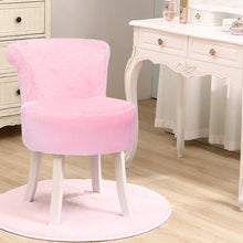 Load image into Gallery viewer, Plush Shaggy Dressing Table Stool Piano Seat