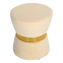 Load image into Gallery viewer, Velvet Round Pouffe Seat Foot Stool