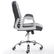 Load image into Gallery viewer, Faux Leather Office Chair with Button