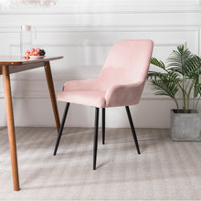 Load image into Gallery viewer, Velvet Leisure Dining Chair, Light Pink