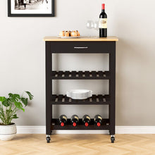 Load image into Gallery viewer, Kitchen Trolley Serving Cart Rolling Storage Island Table With Drawer Shelf Rack