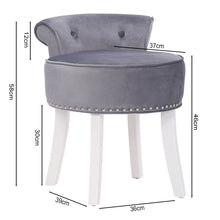 Load image into Gallery viewer, Velvet Vanity Dressing Table Stool Piano Chair