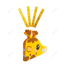 Load image into Gallery viewer, Kids Height Growth Ruler for Kids Room Decor, 3D Giraffe Elephant Movable