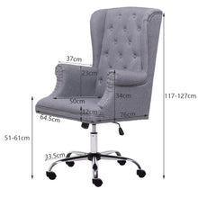 Load image into Gallery viewer, Adjustable Swivel Office Chair Desk Armchair with Armrest