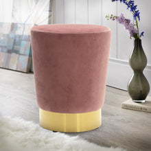 Load image into Gallery viewer, Velvet Round Seat Pouffe Dressing Table Stool