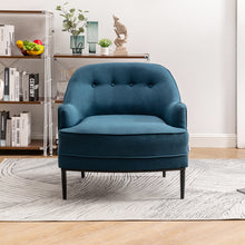 Load image into Gallery viewer, Chesterfield Linen Buttons Padded Accent Armchair