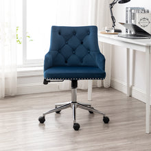 Load image into Gallery viewer, Velvet Adjustable Height Comfy Padded Swivel Office Chair Mid Back