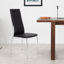 Load image into Gallery viewer, PU Metal Dining Chairs Black
