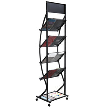 Load image into Gallery viewer, Magazine File Rack Movable Storage Shelf