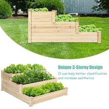 Load image into Gallery viewer, Wooden Planter 3-Tier Garden Bed