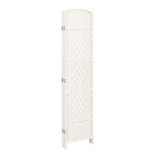 Load image into Gallery viewer, White Solid Weave Wicker Wood Room Divider