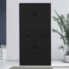 Load image into Gallery viewer, Modern Matte Lockable Storage Cabinet with Drawers