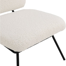 Load image into Gallery viewer, Livingandhome Metal Faux Wool Accent Chair Occasional Chair