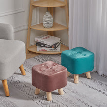 Load image into Gallery viewer, Small Velvet Soft Seat Hallway Footstool