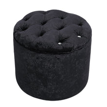 Load image into Gallery viewer, Round Footstool Upholstered Ottoman-4 colors