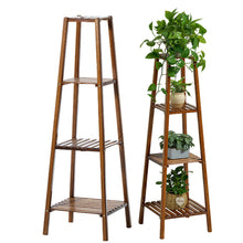 Load image into Gallery viewer, Vintage Tiered Indoor Plant Stand Solid Wood Display Shelf