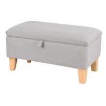 Load image into Gallery viewer, Linen Storage Ottoman Bench Toy Box Pouffe Footstool