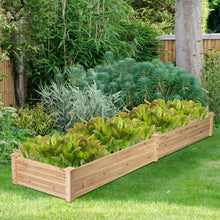 Load image into Gallery viewer, Garden Rectangular Wood Bed Flower Vegetable Plant Seeds Bed