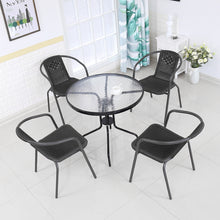 Load image into Gallery viewer, Outdoor Metal Coffee Dining Set, Black