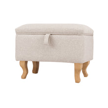 Load image into Gallery viewer, Linen Storage Ottoman Bench Toy Box Pouffe Footstool