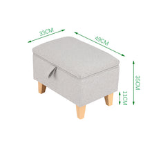 Load image into Gallery viewer, Linen Storage Ottoman Bench Toy Box Pouffe Footstool