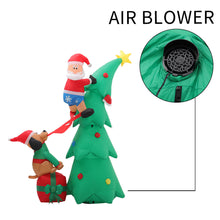 Load image into Gallery viewer, Inflatable Xmas Tree Santa Claus Air Blown with 6 LED Lamp UK Plug Garden Decor