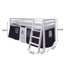 Load image into Gallery viewer, Tent For Mid Sleeper Bed Girls Bedroom Toys Games Storage