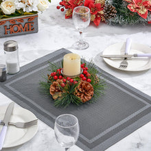 Load image into Gallery viewer, Christmas Rustic Handmade Candle Holder Pine Cone Berries Xmas Decor