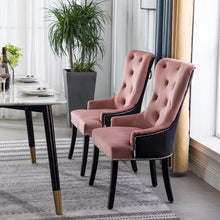 Load image into Gallery viewer, Set of 2 Velvet Buttoned Dining Chairs