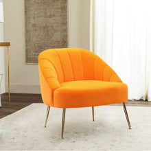 Load image into Gallery viewer, Nubuck Velvet Bucket Style Accent Chair