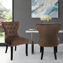 Load image into Gallery viewer, Copy of Set of 2 Buttoned Velvet Dining Chairs