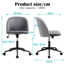 Load image into Gallery viewer, Velvet Swivel Modern Office Chair Height Adjustable for Home Office