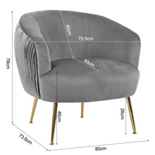 Load image into Gallery viewer, Scallop Oyster Shell Accent Pleated Chair