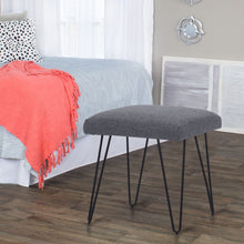 Load image into Gallery viewer, Upholstered Pouffe Stool Vanity Chair Hairpin Leg Side Chair