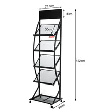 Load image into Gallery viewer, Magazine File Rack Movable Storage Shelf