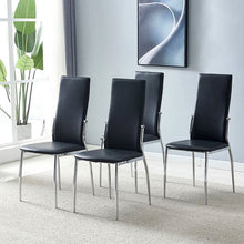 Load image into Gallery viewer, PU Metal Dining Chairs Black