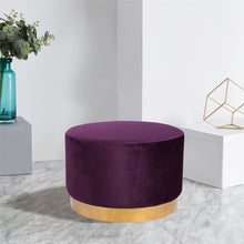 Load image into Gallery viewer, Velvet Footstool Round Pouffe - 5 Color