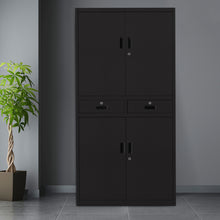 Load image into Gallery viewer, Modern Matte Lockable Storage Cabinet with Drawers