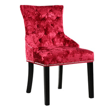 Load image into Gallery viewer, Set of 2 Ice Velvet Dining Chairs, Red