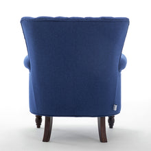 Load image into Gallery viewer, Livingandhome Vintage Linen Upholstered Wing Back Arm Chair